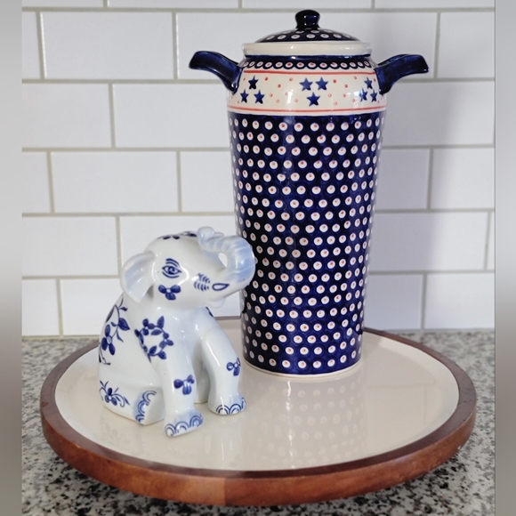 Indy Home Other - WHITE ENAMEL WOOD LAZY SUSAN 16"